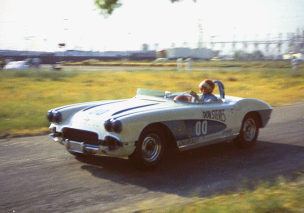 dave macdonald in 00 Corvette at stockton raceway