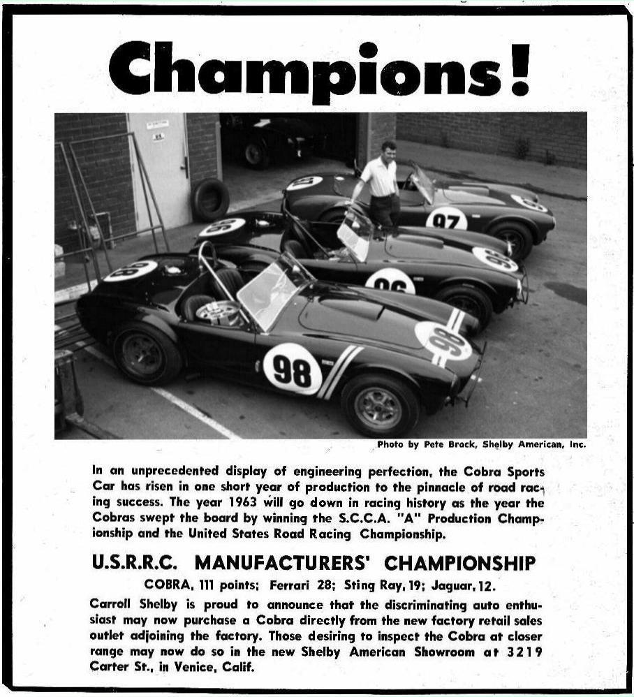 Dave MacDonald races Shelby Cobra 260 to first ever win at Riverside