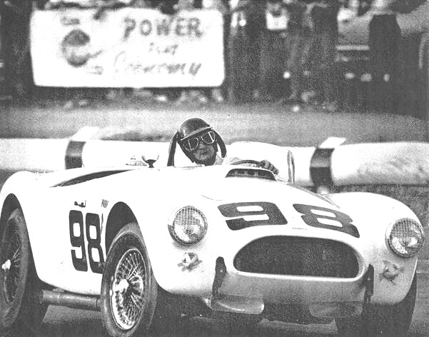 Dave MacDonald races the Carroll Shelby Cobra 260ci to its first ever win at Riverside International Raceway