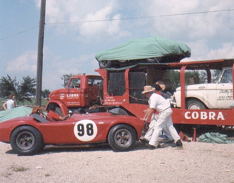 Dave MacDonald drives Shelby Cobra #97 to a 2nd place finish at Lake Garnet Kansas in 1963 