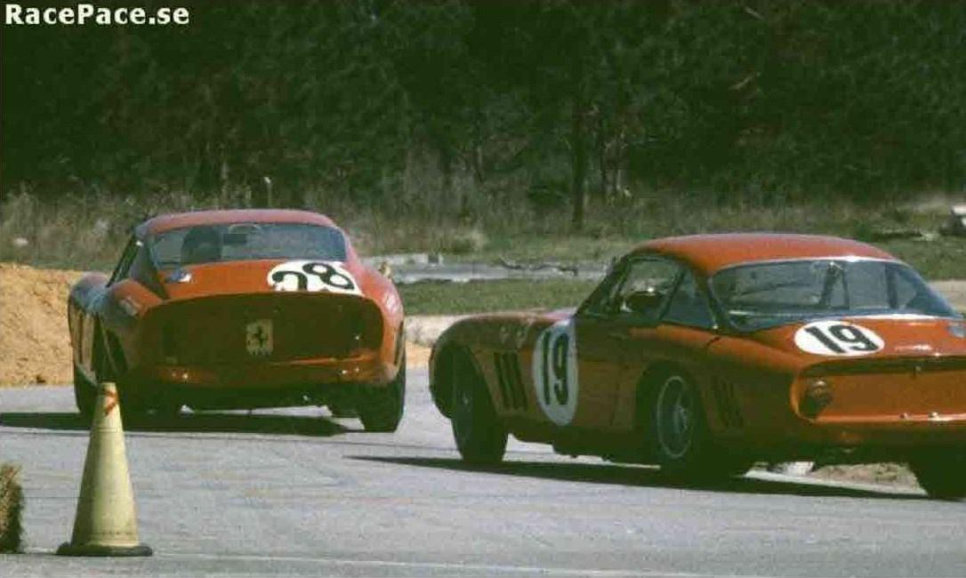 Dave MacDonald and Fireball Roberts co-drive the Shelby Cobra Roadster at the 12 HRS Sebring in 1963