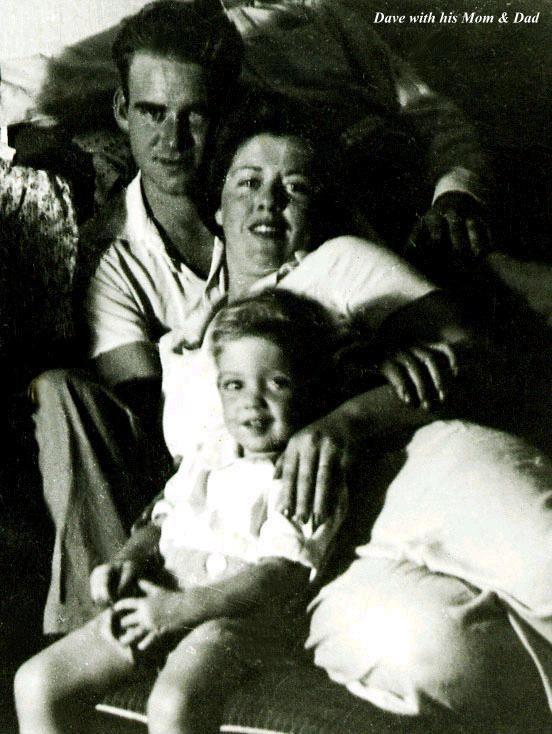 Racer Dave MacDonald and his mom and dad at home in El Monte California