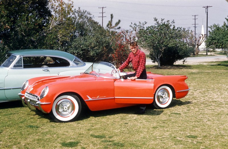 The Dave MacDonald 1955 Corvette at the 2010 Legends of Riverside event