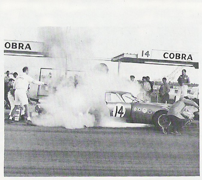 Dave MacDonald & Bob Holbert co-pilot the Shelby Cobra Daytona Coupe to a 1st in class 4th overall finish at the 12 hrs of Sebring in 1964